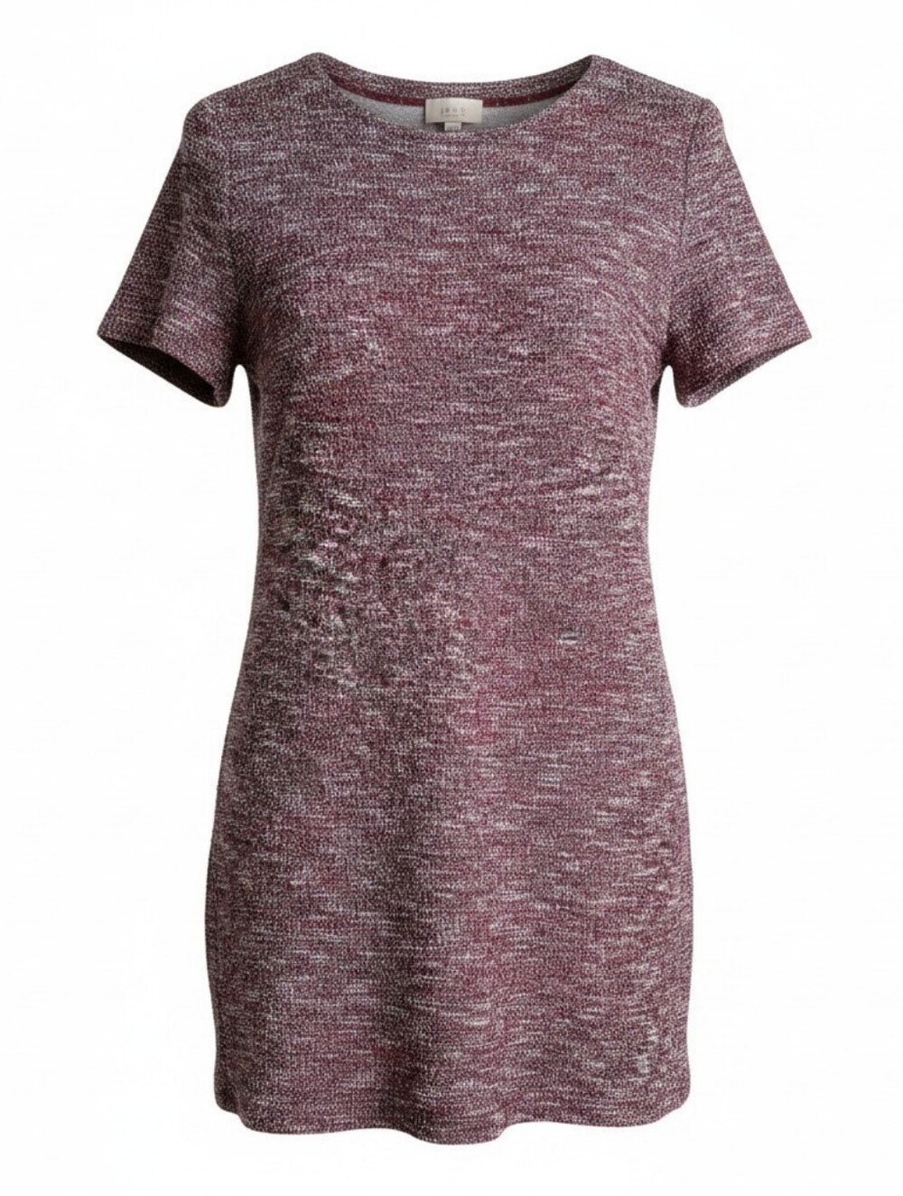 LOFT Wine Heather Marled Short Sleeve Tunic